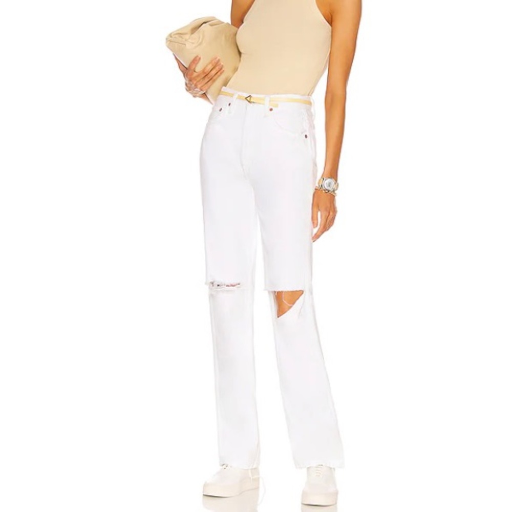 Re/Done Originals 90’s High Rise Loose in White